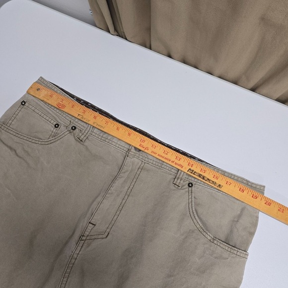 Prana Pants Mens 40x32‎ (Fits 38x31.5) Beige Slim Stretch Hiking Outdoor - Picture 10 of 14